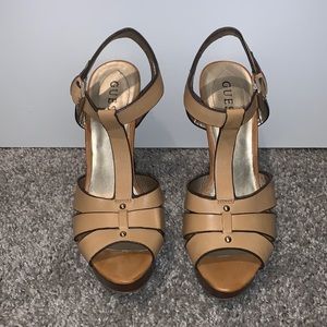Guess Brown Strappy Heels